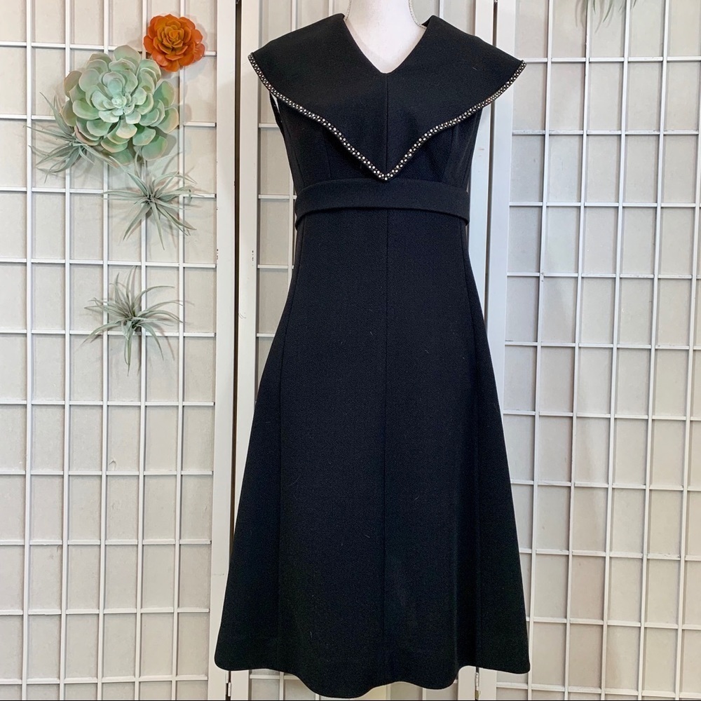 Edith Flagg Vintage Black Crimplene Dress